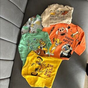 Disney Lion King Baby Sweatshirt Collection - Orange, Green, Yellow, Cream